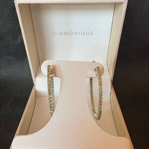 Diamonique Inside Out Peridot earrings